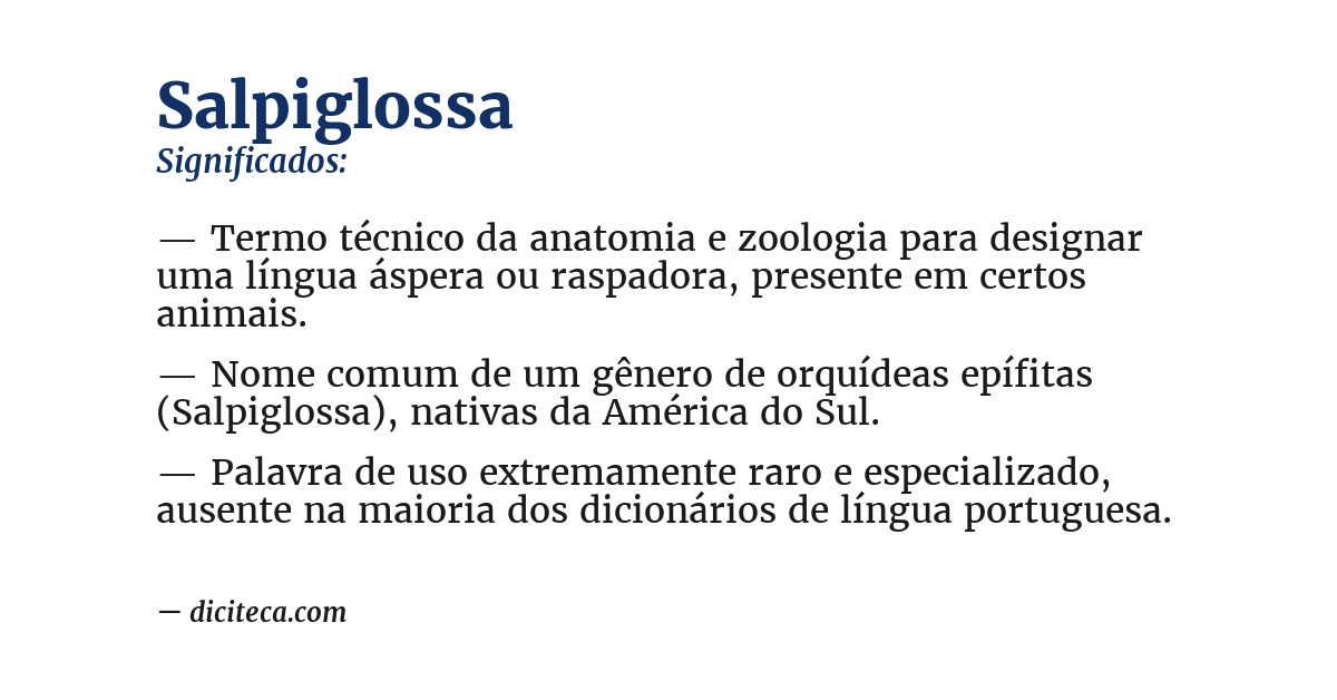 Significado de salpiglossa