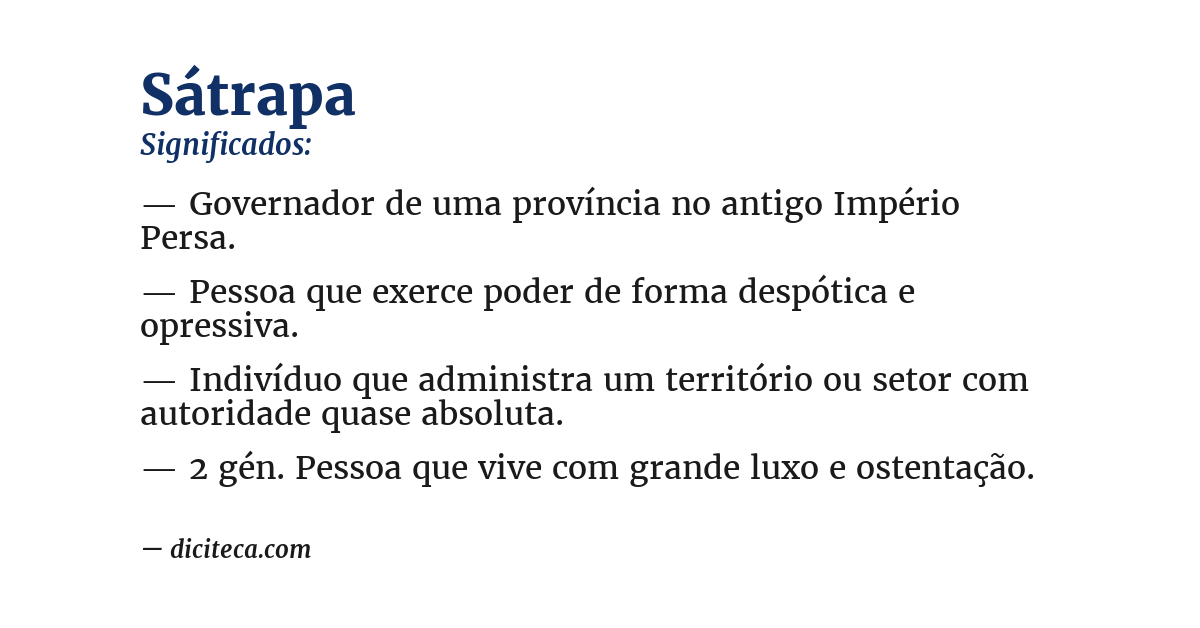 Significado de sátrapa
