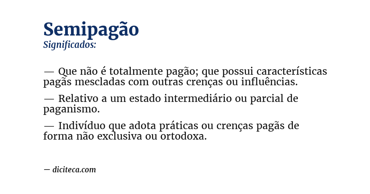 Significado de semipagão