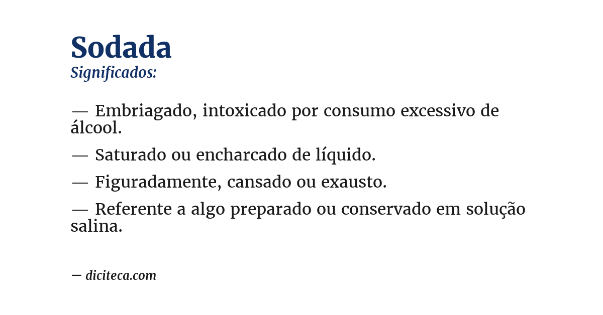 Significado de sodada