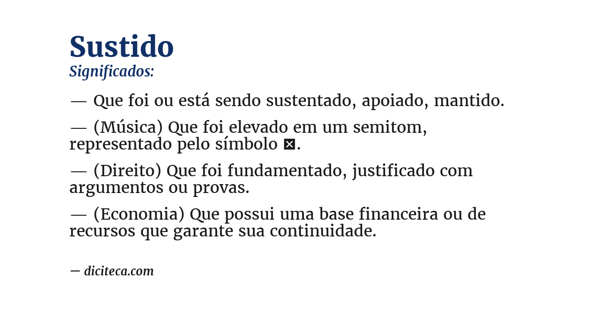 Significado de sustido