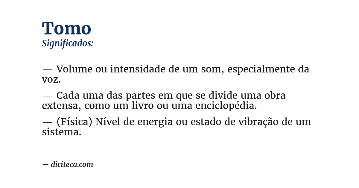 Significado de tomo