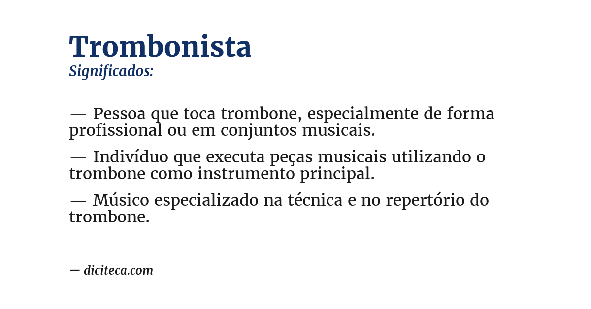 Significado de trombonista