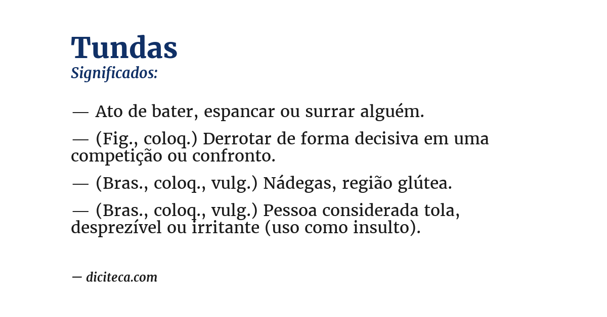 Significado de tundas
