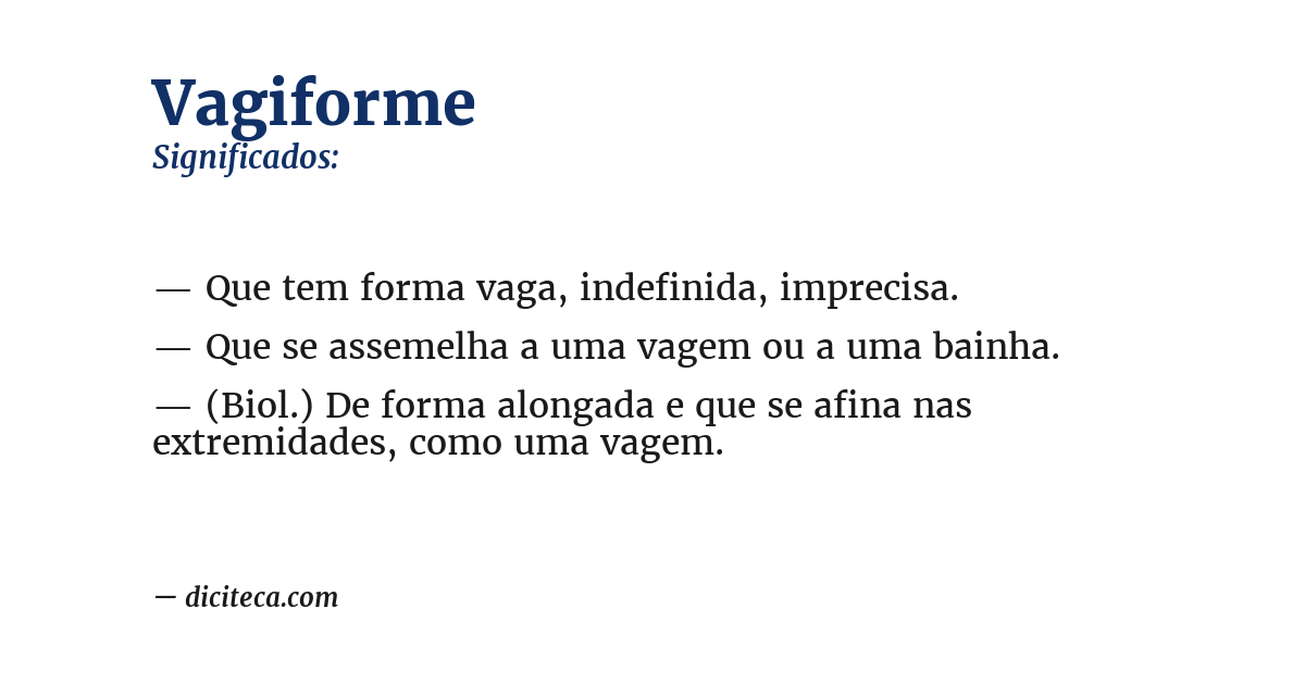 Significado de vagiforme