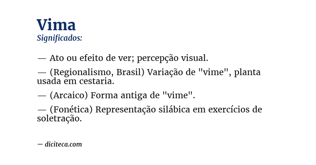 Significado de vima