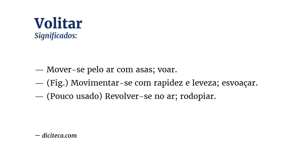 Significado de volitar