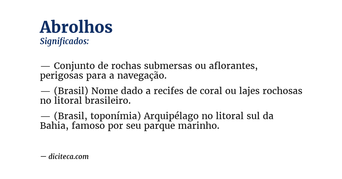 Significado de abrolhos