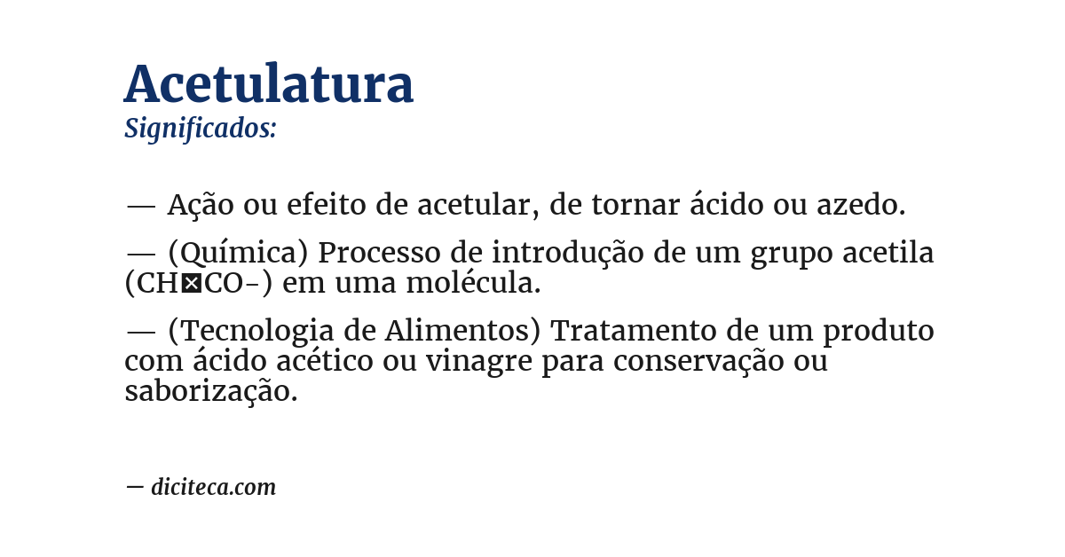 Significado de acetulatura
