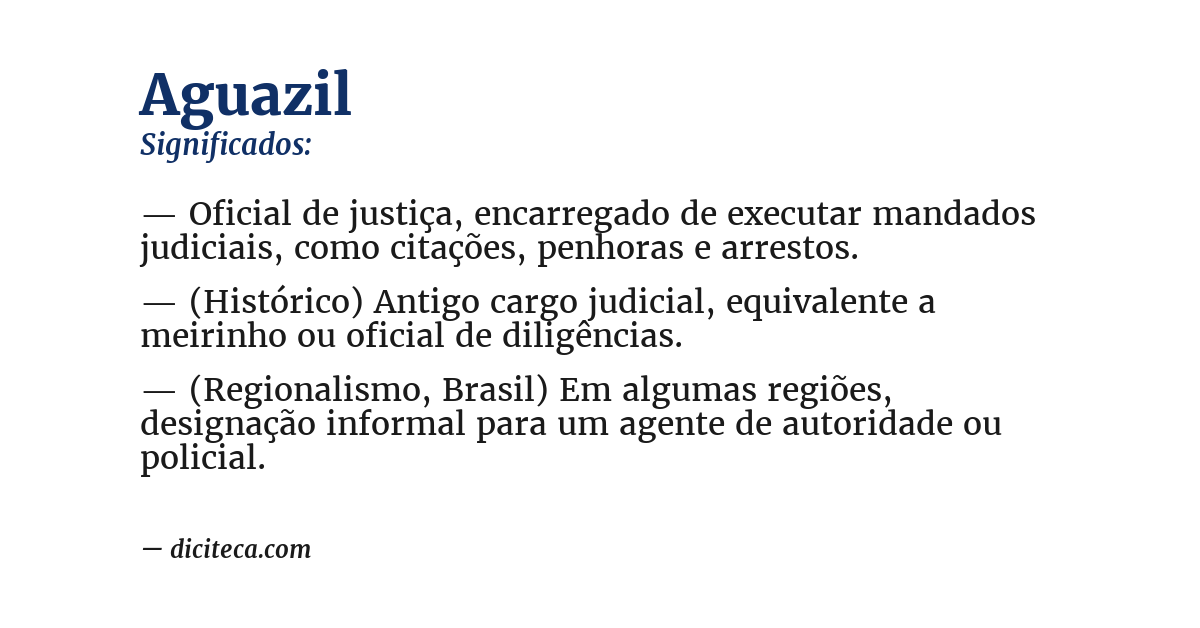 Significado de aguazil