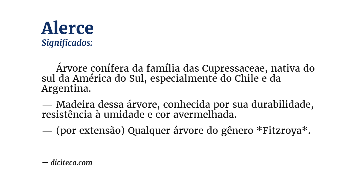 Significado de alerce