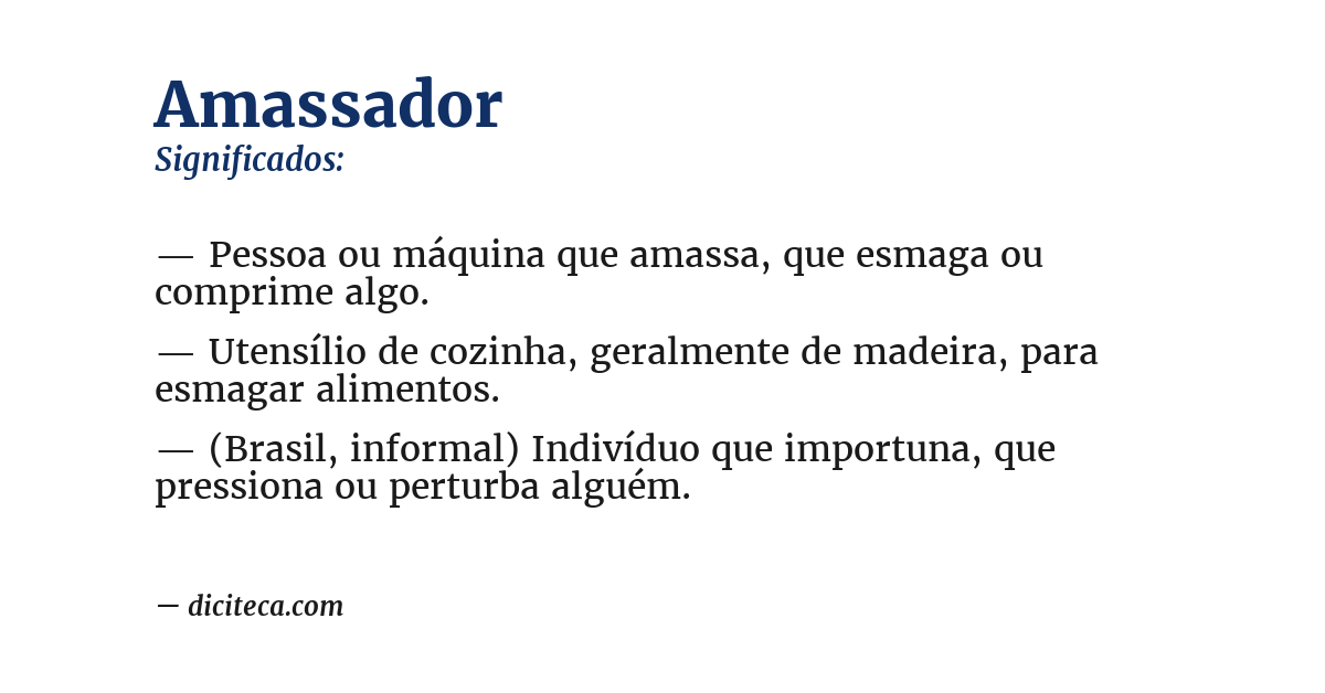 Significado de amassador