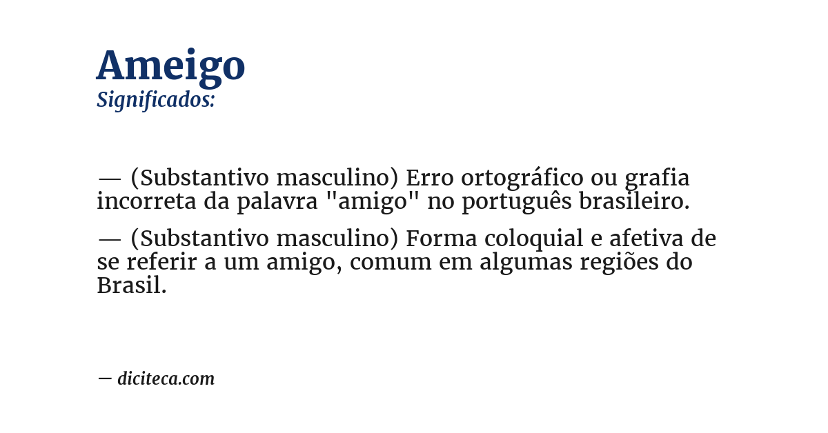 Significado de ameigo