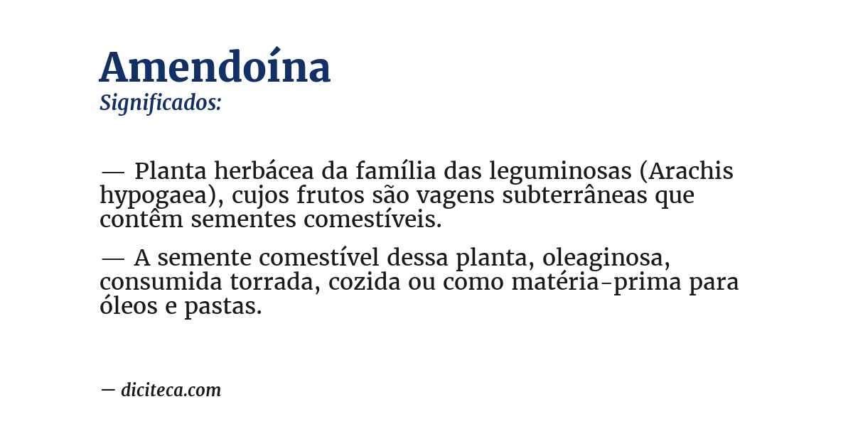 Significado de amendoína