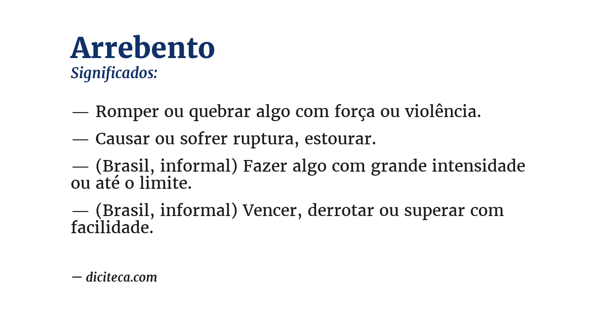 Significado de arrebento