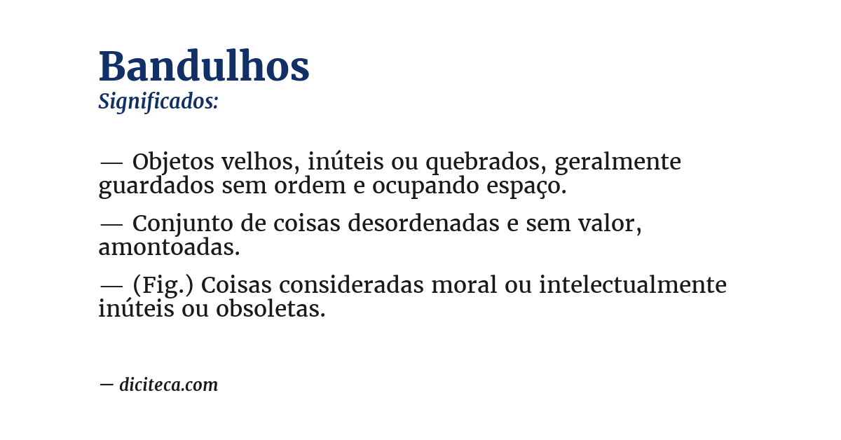 Significado de bandulhos