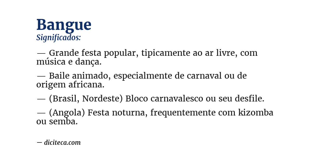 Significado de bangue