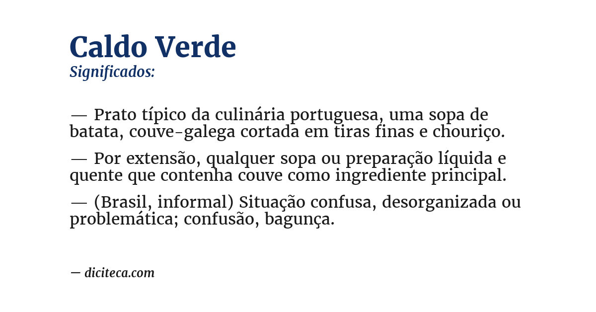 Significado de caldo verde