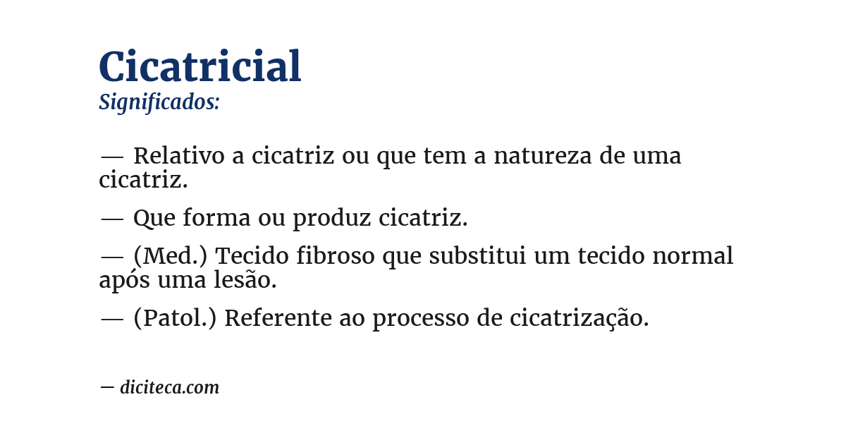 Significado de cicatricial