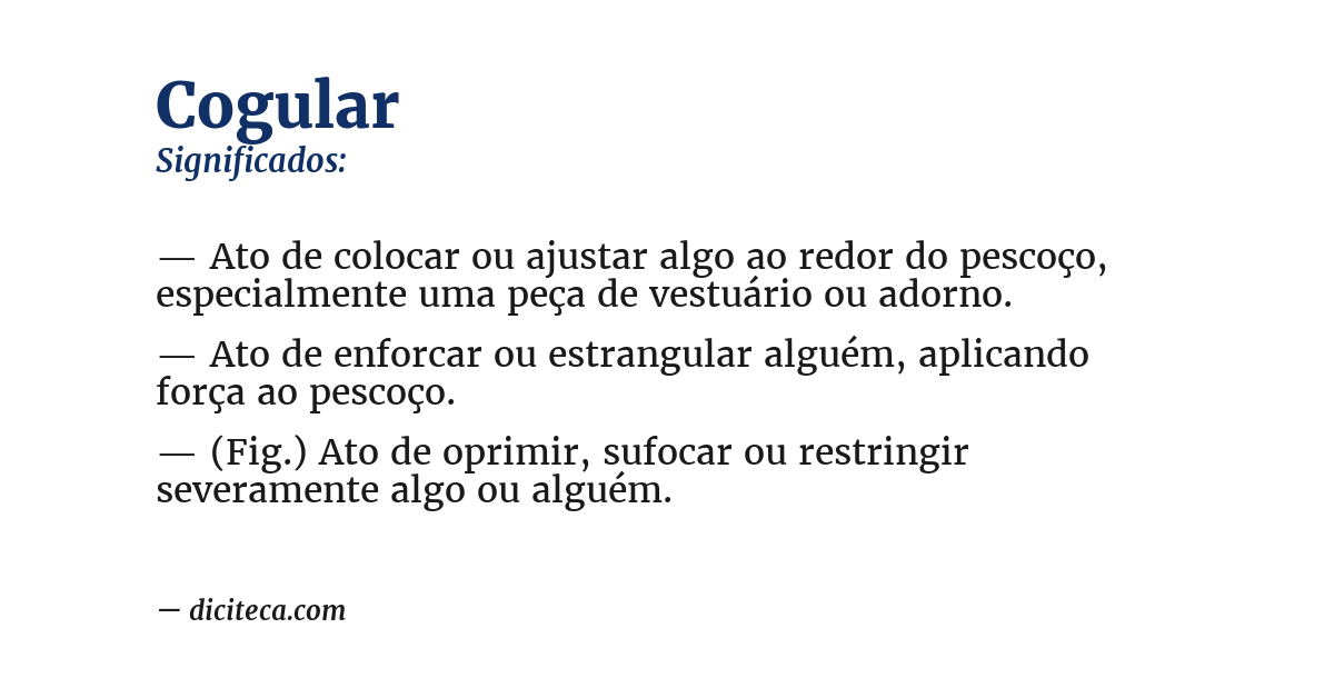 Significado de cogular