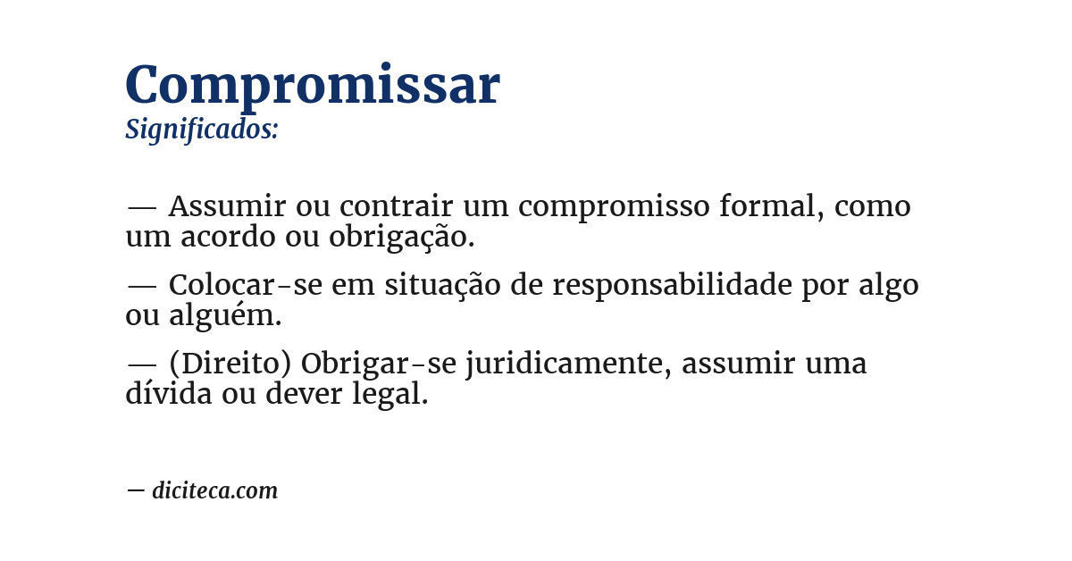 Significado de compromissar