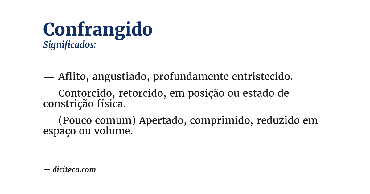 Significado de confrangido