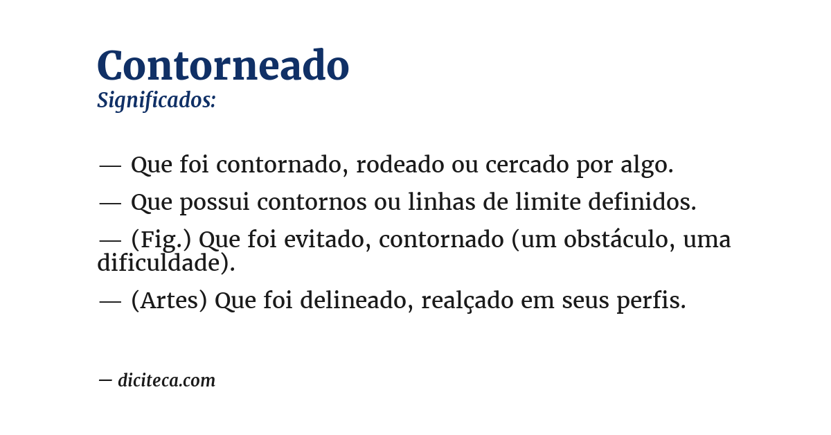 Significado de contorneado