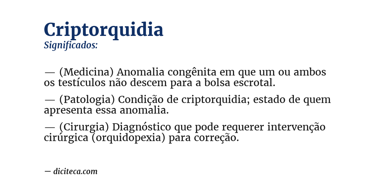 Significado de criptorquidia
