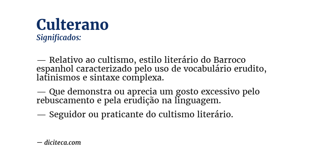 Significado de culterano