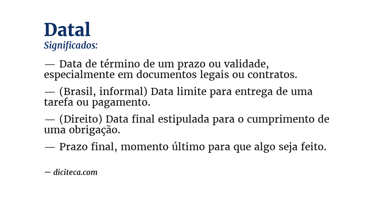 Significado de datal