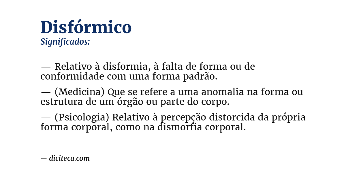 Significado de disfórmico