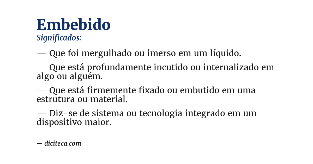 Significado de embebido