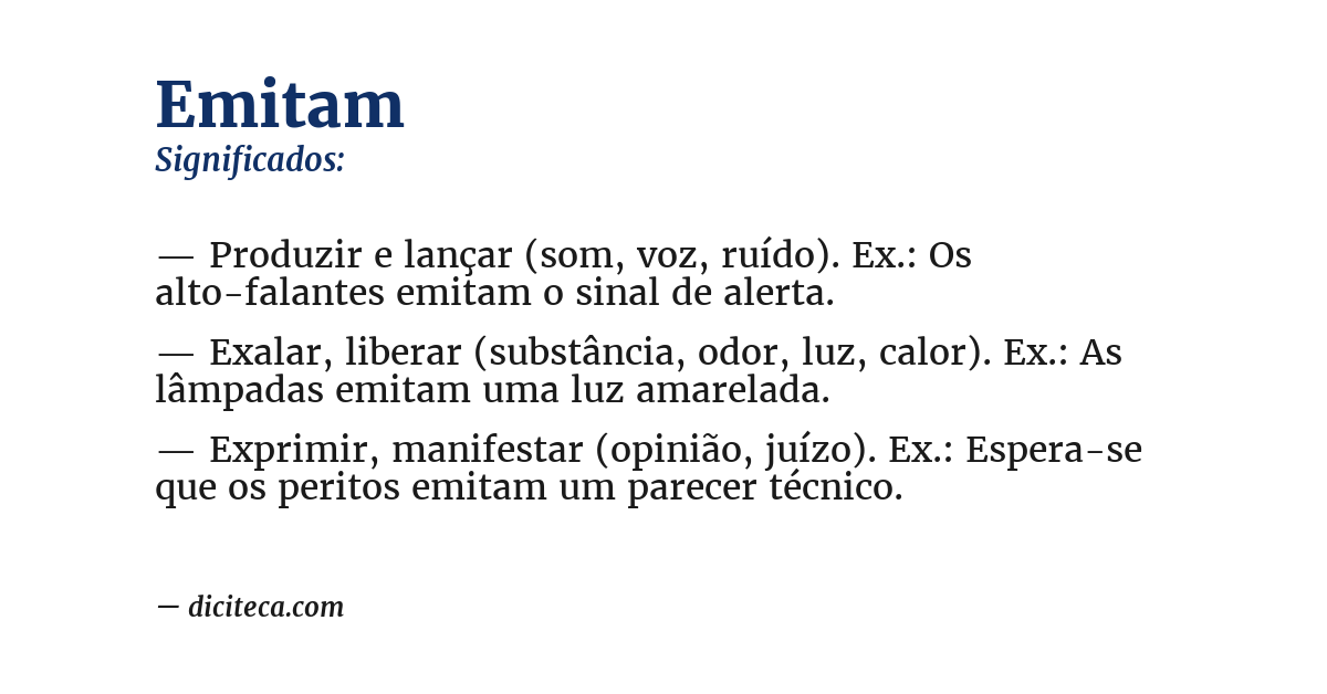 Significado de emitam