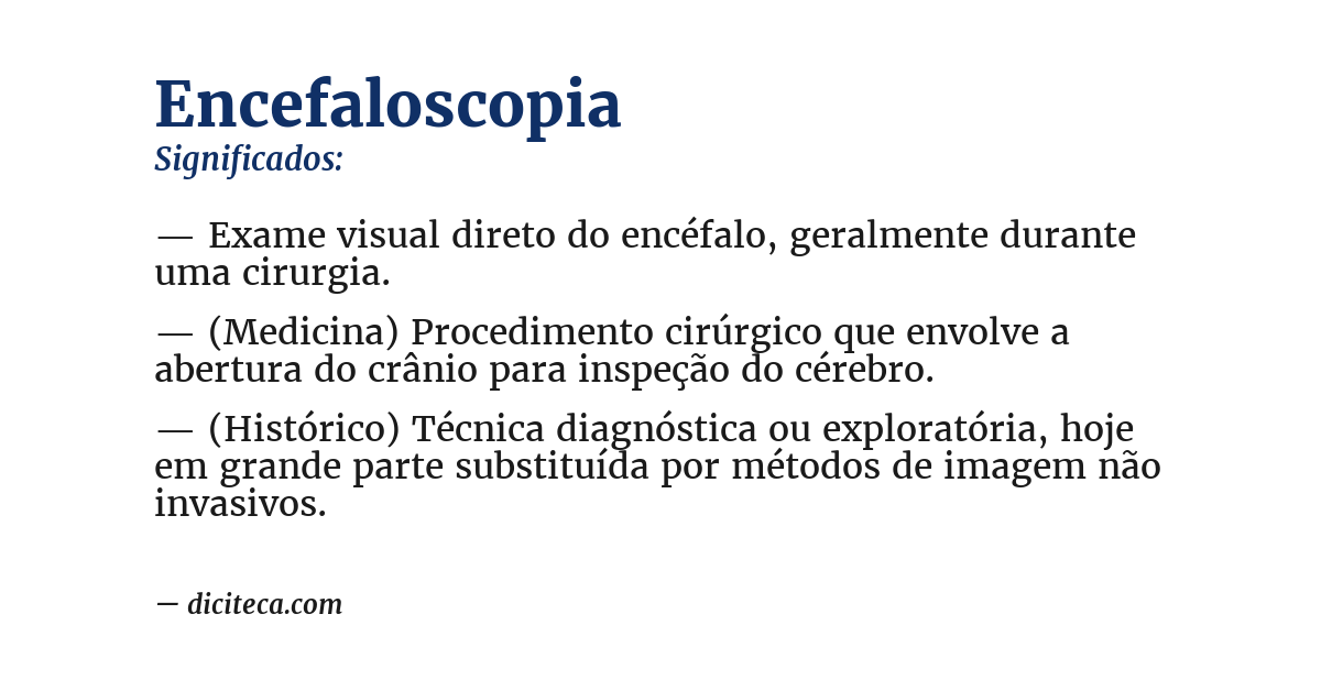 Significado de encefaloscopia