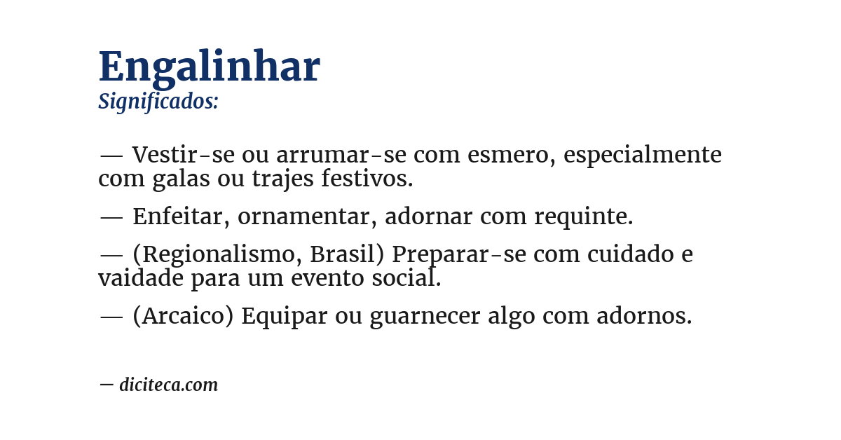 Significado de engalinhar
