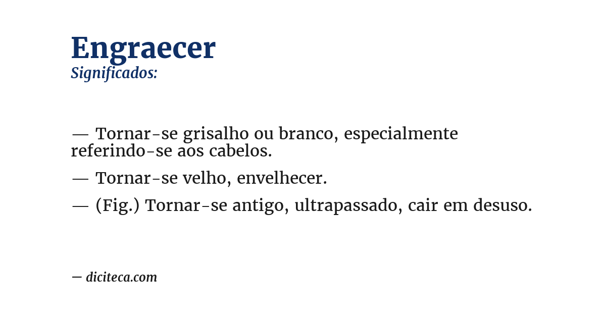 Significado de engraecer