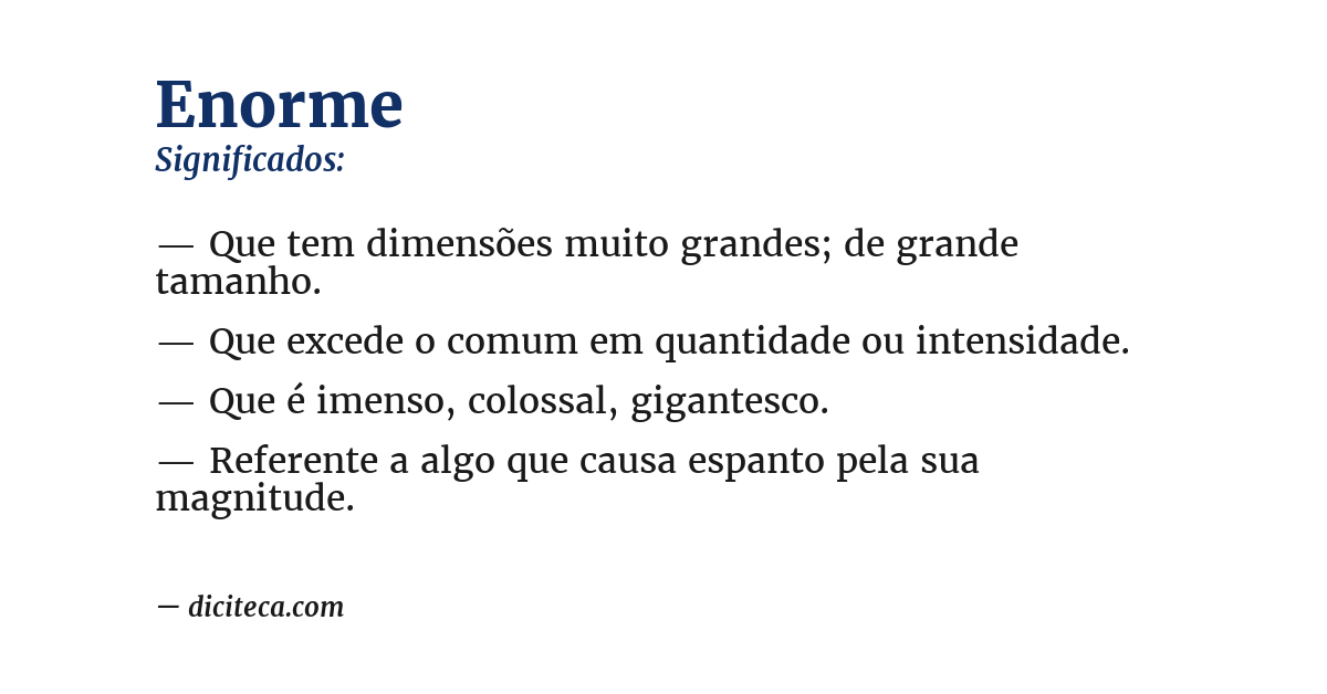 Significado de enorme