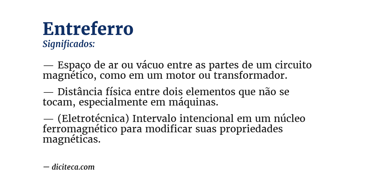 Significado de entreferro