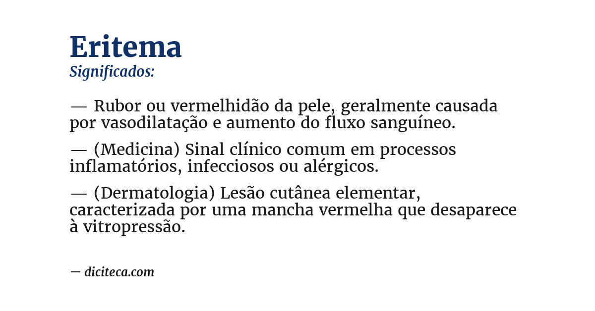 Significado de eritema