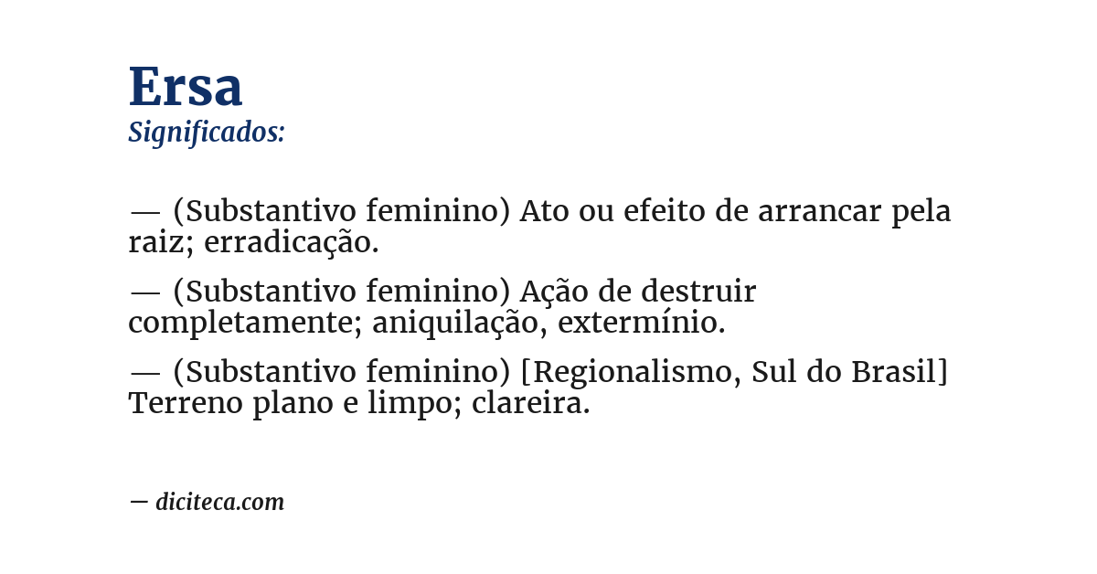 Significado de ersa