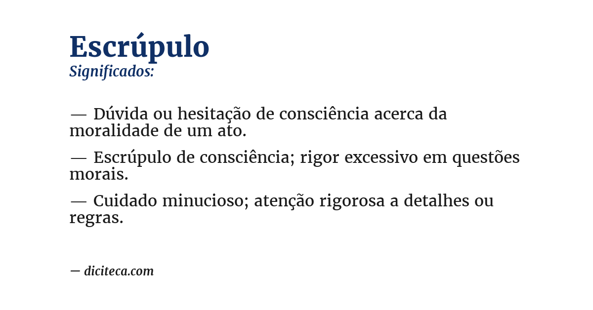 Significado de escrúpulo