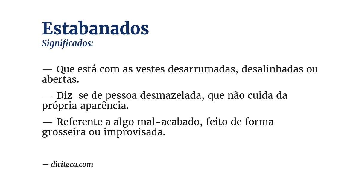 Significado de estabanados