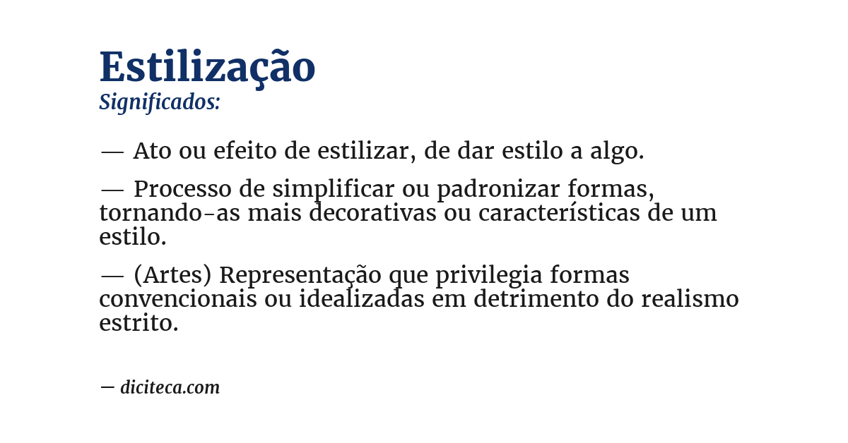 Significado de estilização
