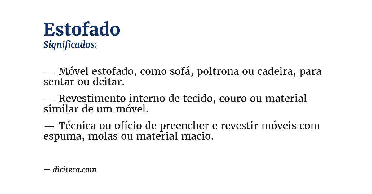 Significado de estofado