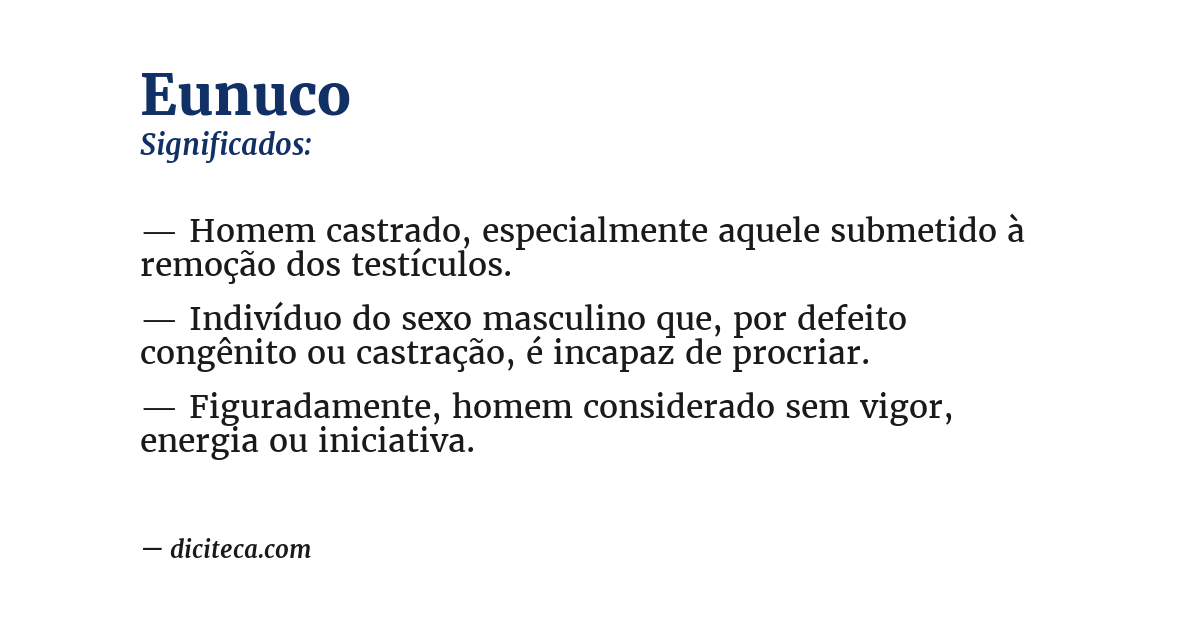 Significado de eunuco