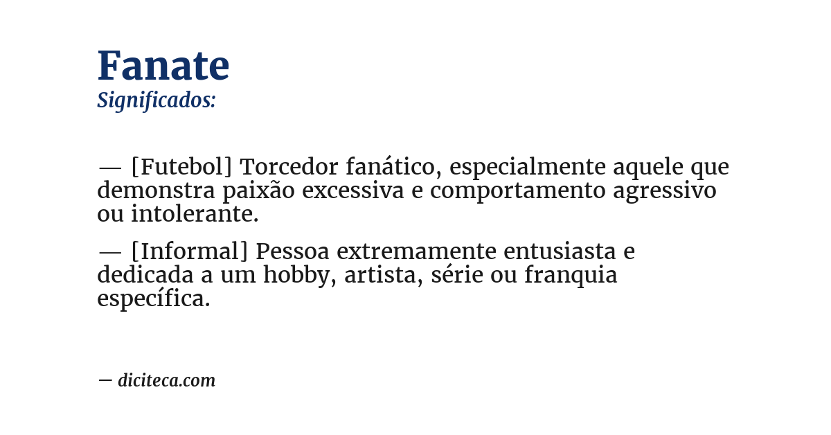 Significado de fanate
