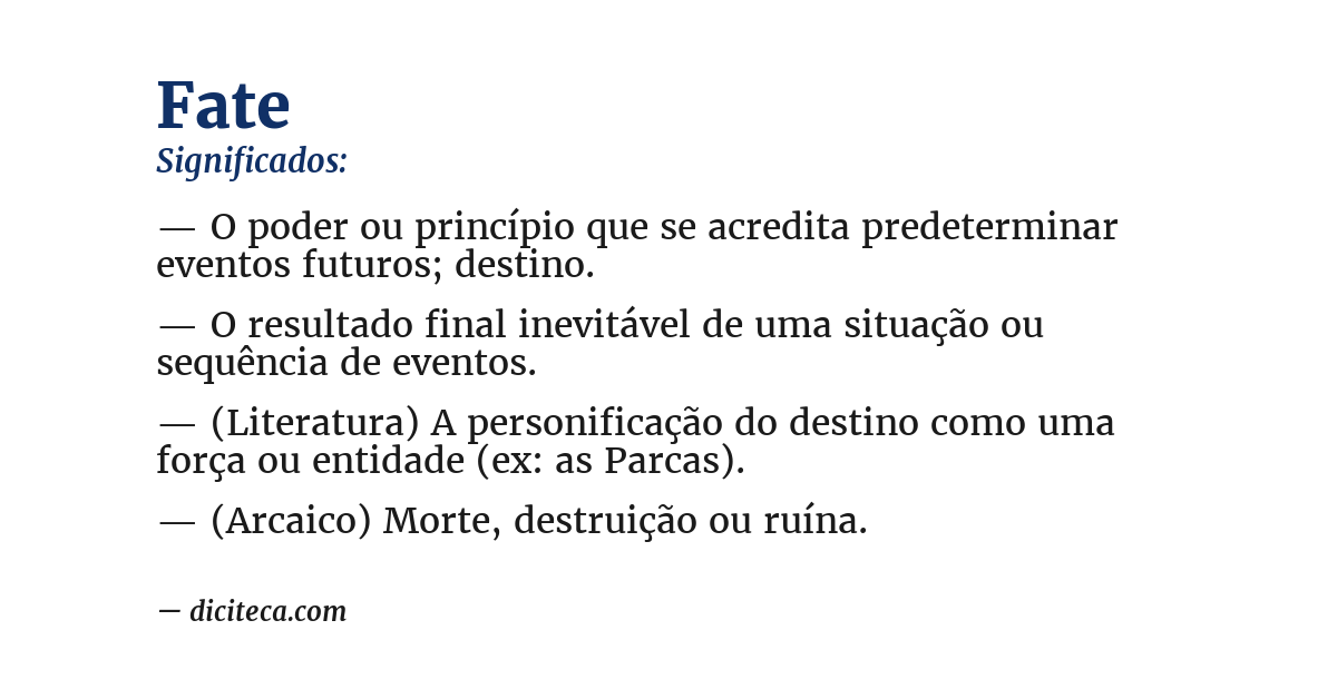 Significado de fate