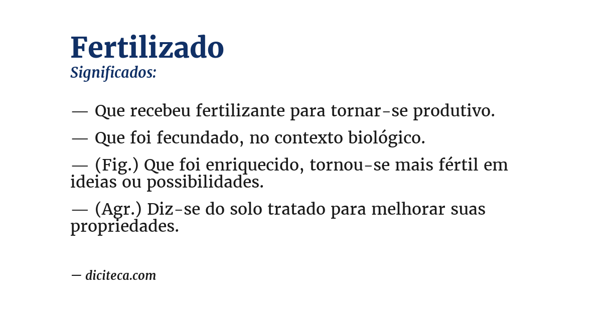 Significado de fertilizado
