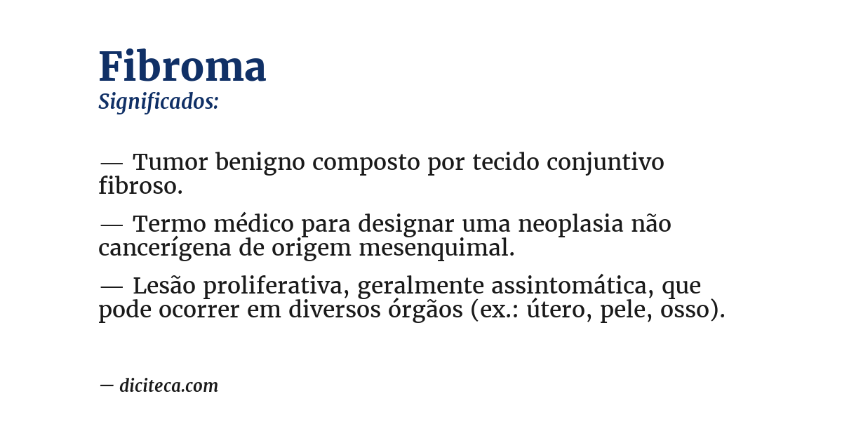 Significado de fibroma
