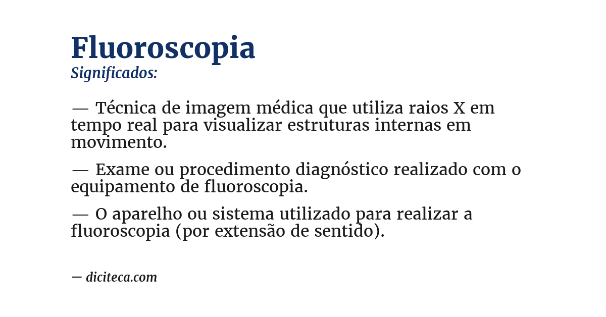 Significado de fluoroscopia